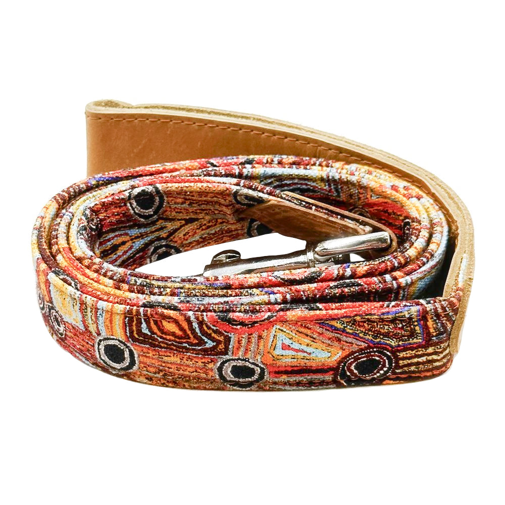 DOG LEAD, WALKING LEASH - ABORIGINAL ART - MARY NAPANGARDI BROWN - AUSTRALIA, INDIGENOUS, SOUVENIR, GIFT