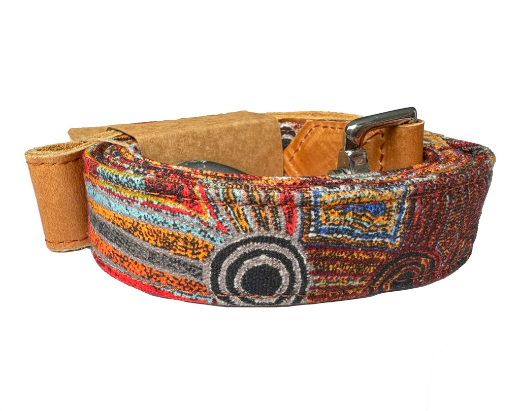 DOG LEAD, WALKING LEASH - ABORIGINAL ART - MARY NAPANGARDI BROWN - AUSTRALIA, INDIGENOUS, SOUVENIR, GIFT