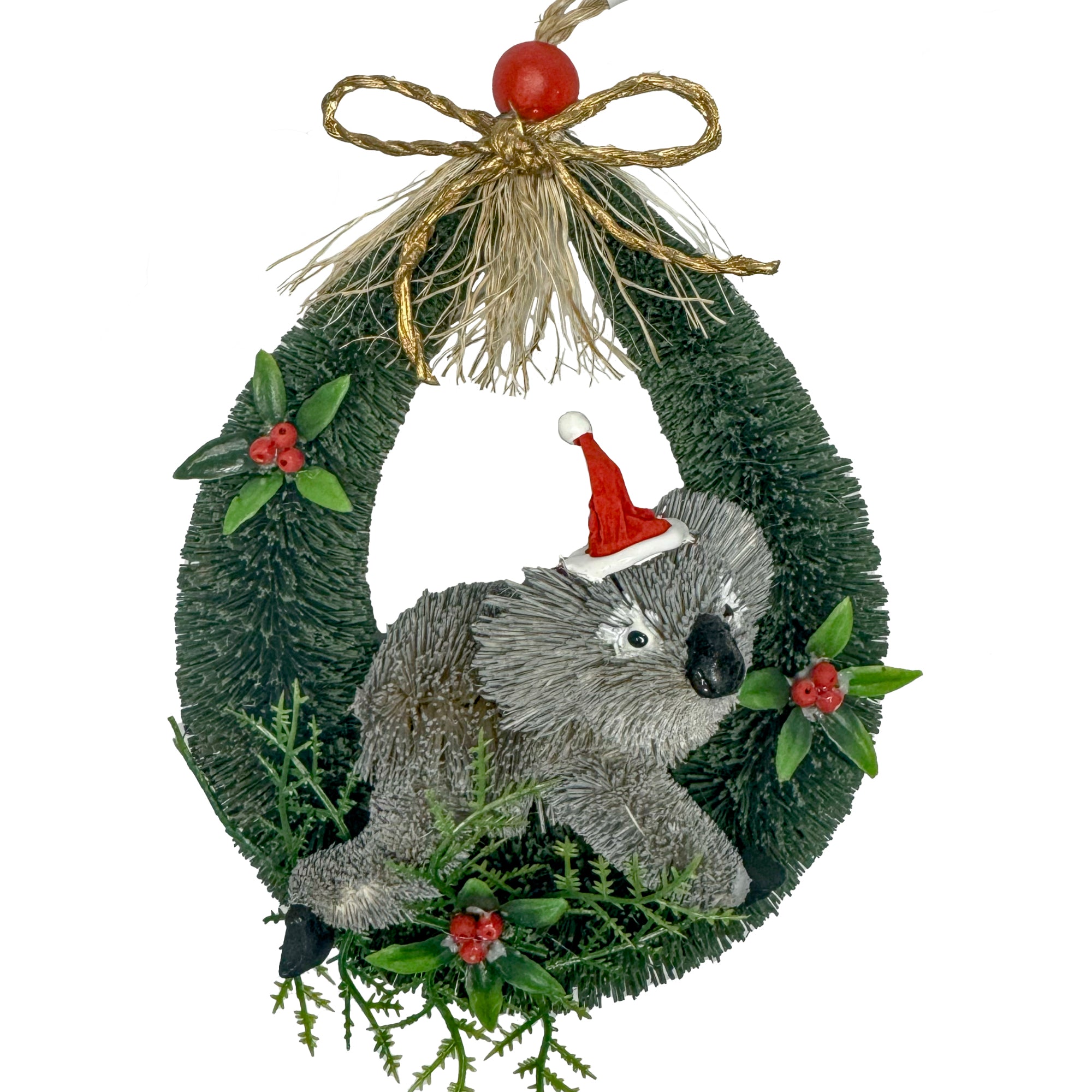 CHRISTMAS DOOR HANGER, WALL HANGER, ORNAMENT - AUSTRALIAN ANIMAL - KOALA - AUSTRALIA, SOUVENIR, GIFT