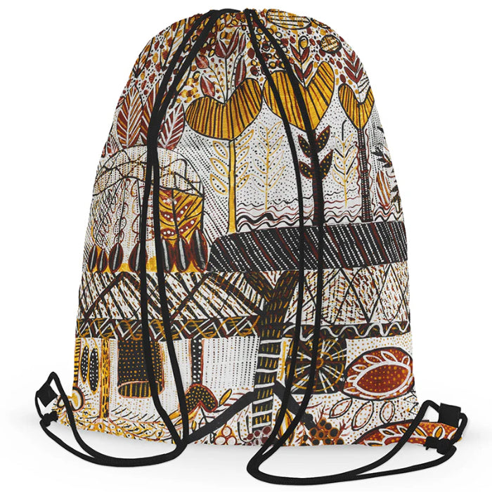 aboriginal drawstring bag