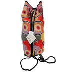 DRAWSTRING BAG - ABORIGINAL ART - MAN'S CEREMONY - GYM BAG, SWIMMING BAG, BEACH BAG - AUSTRALIA, INDIGENOUS, SOUVENIR, GIFT