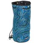 DRAWSTRING BAG - ABORIGINAL ART - ON WALKABOUT BLUE - GYM BAG, SWIMMING BAG, BEACH BAG - AUSTRALIA, INDIGENOUS, SOUVENIR, GIFT