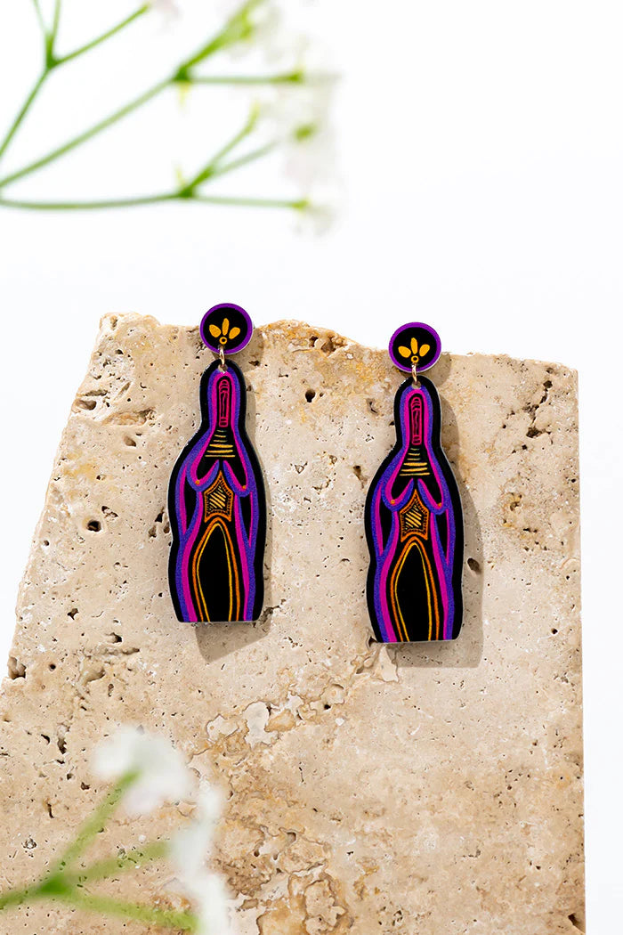 mother statement earrings