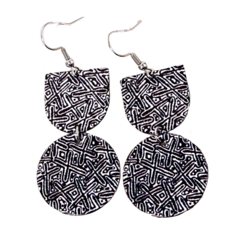 EARRINGS - ABORIGINAL  ART - NGATIJIRRI NESTS - AUSTRALIA, INDIGENOUS, SOUVENIR, GIFT, JEWELLERY