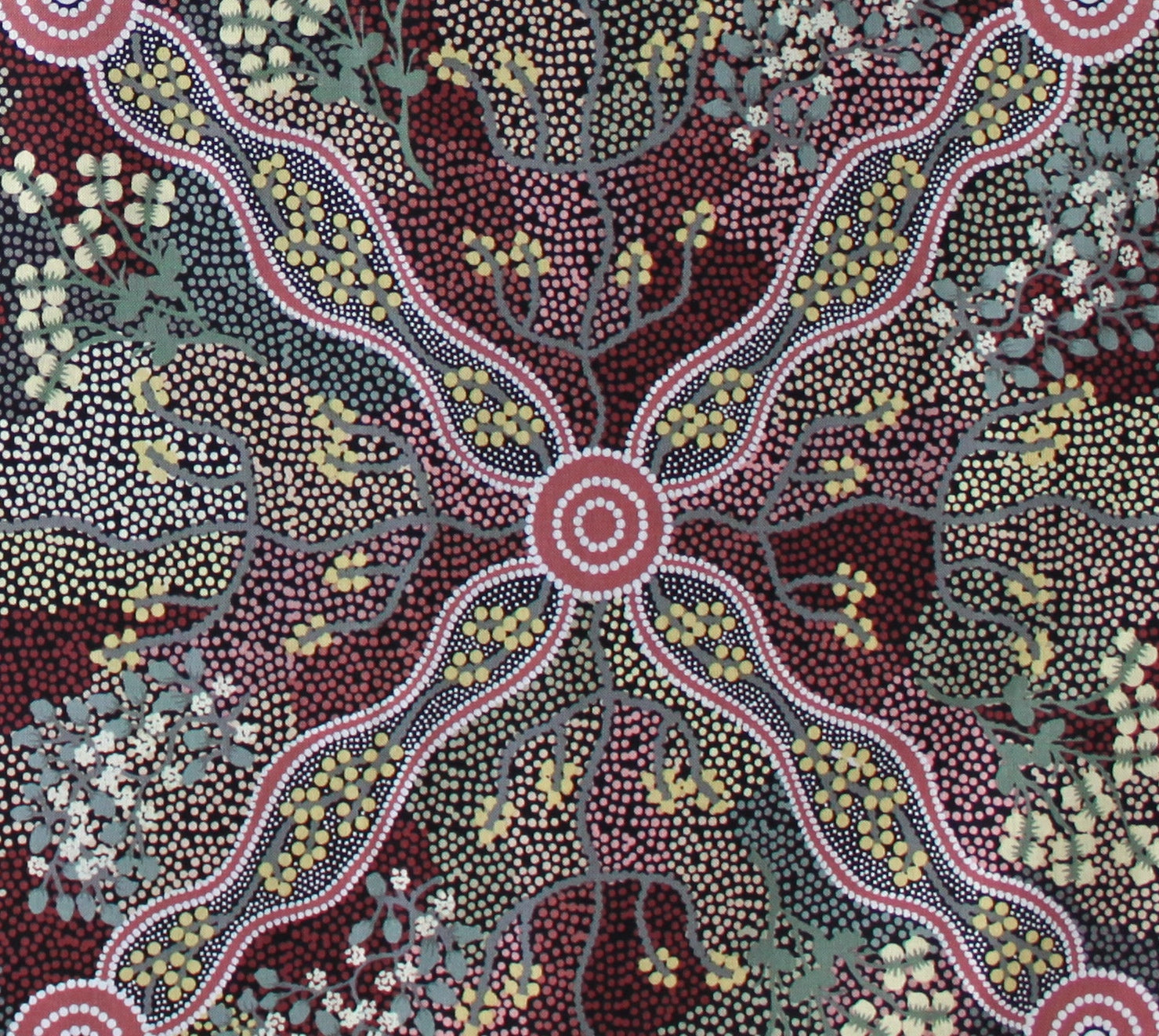 bush tomato black fabric