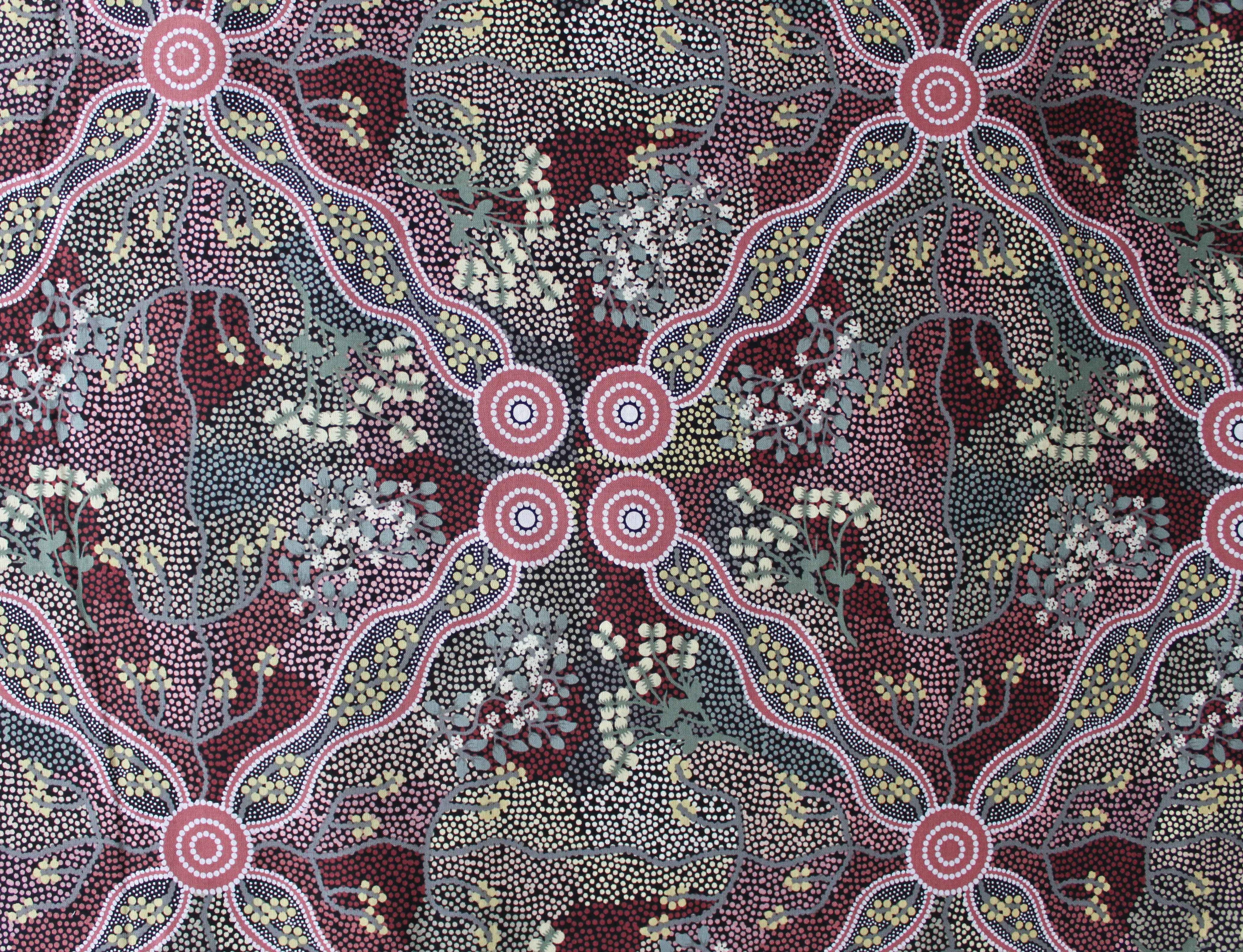 bush tomato black fabric