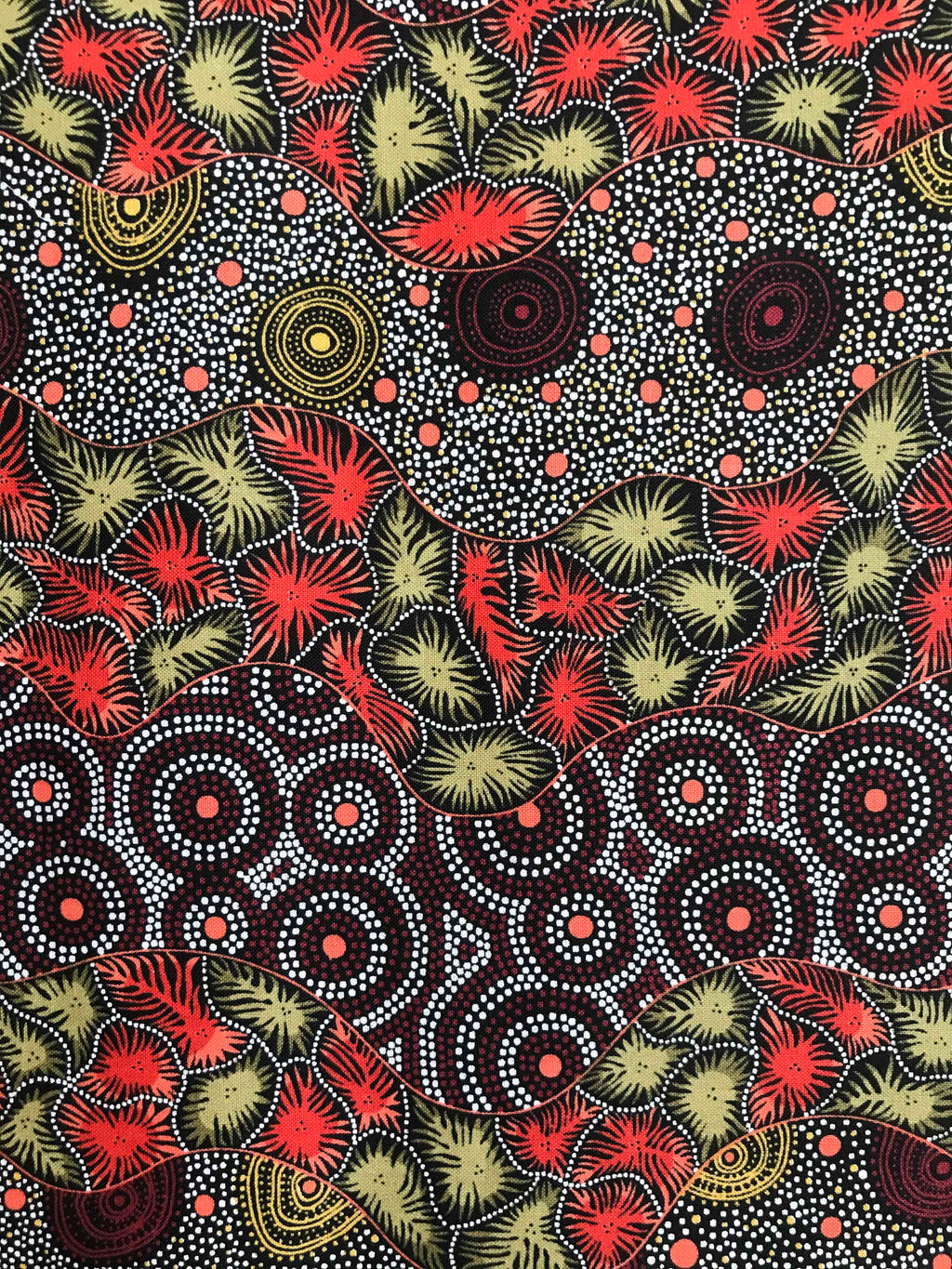 wildseed and waterhole black fabric