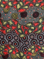 wildseed and waterhole black fabric