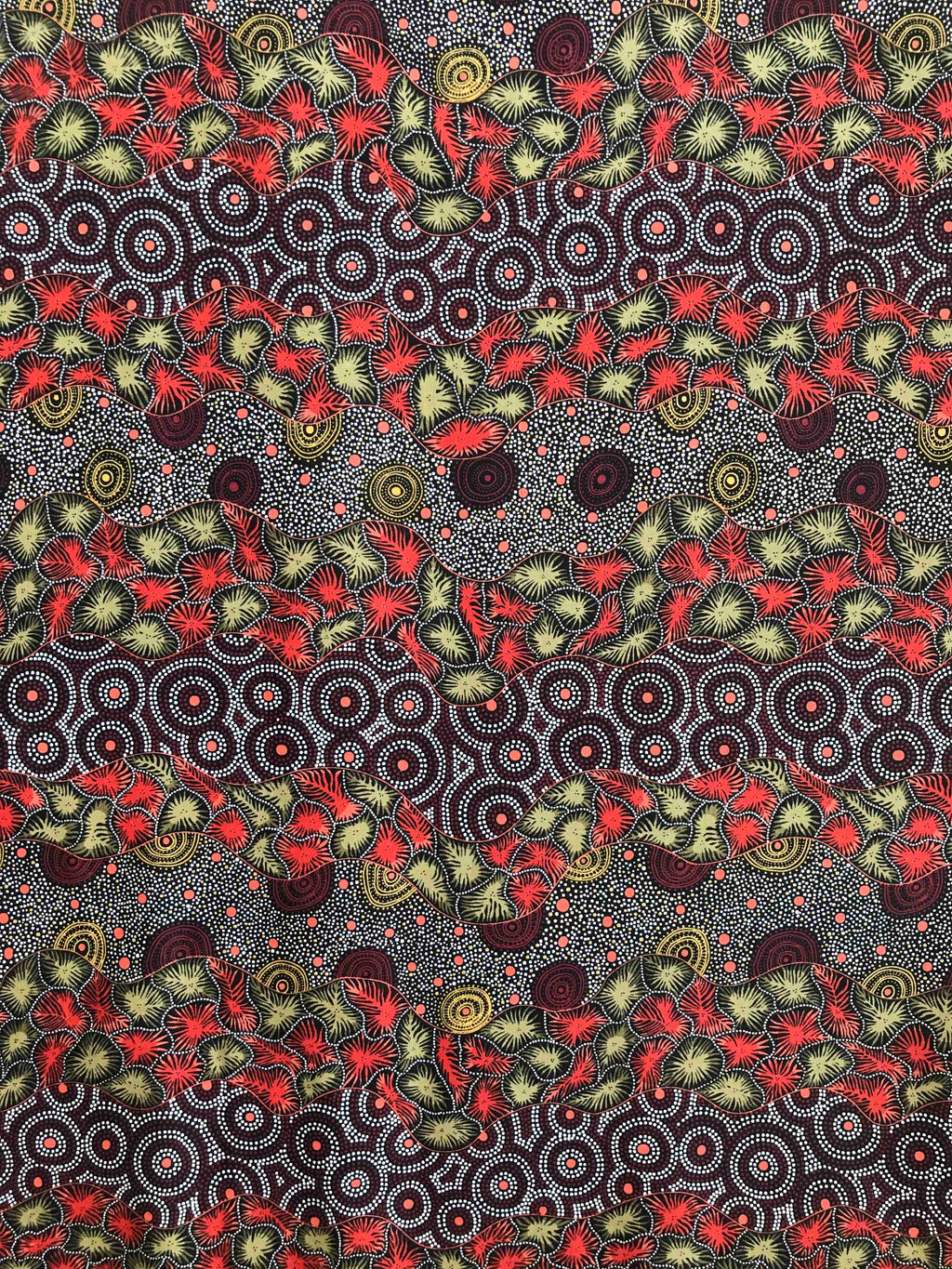 wildseed and waterhole black fabric