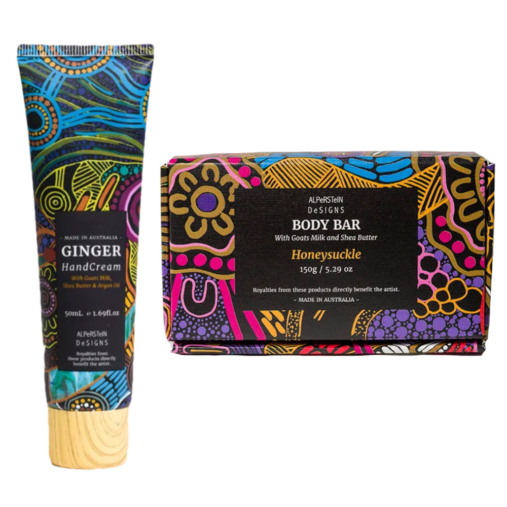 ginger & honeysuckle cream and soap gift set
