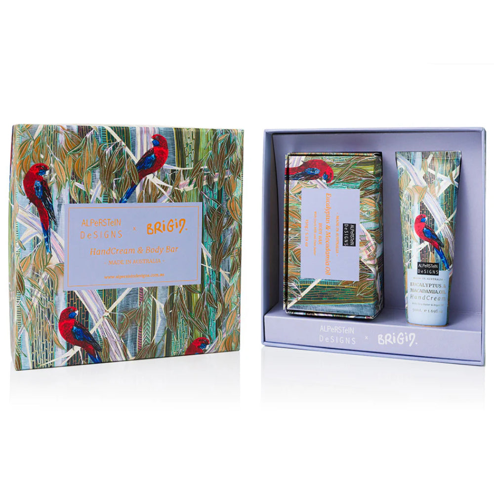 eucalyptus macadamia cream and soap gift set