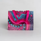 3 x GIFT BAGS - ABORIGINAL ART - BADHIN - S,M,L - AUSTRALIA, INDIGENOUS, SOUVENIR, CHRISTMAS, BIRTHDAY