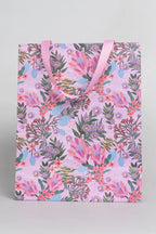 3 x GIFT BAGS - AUSTRALIA ART - PINK BANKSIA - S,M,L - AUSTRALIA, SOUVENIR, CHRISTMAS, BIRTHDAY