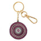 KEYRING, KEYCHAIN - ABORIGINAL ART - TRIBE OF WOMEN - AUSTRALIA, INDIGENOUS, SOUVENIR, GIFT