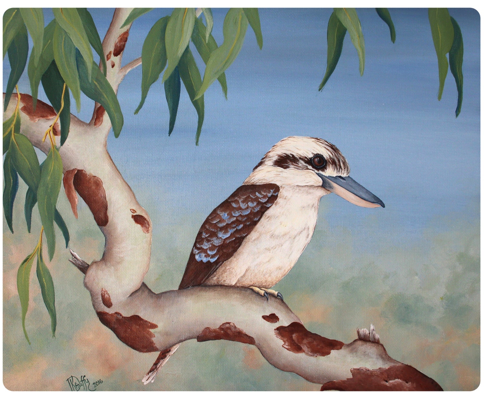 4 PLACEMATS + 4 COASTERS - MADE IN AUSTRALIA - WATERPROOF - AUSTRALIAN BIRDS, NATIVE FLOWERS - SOUVENIR, GIFT