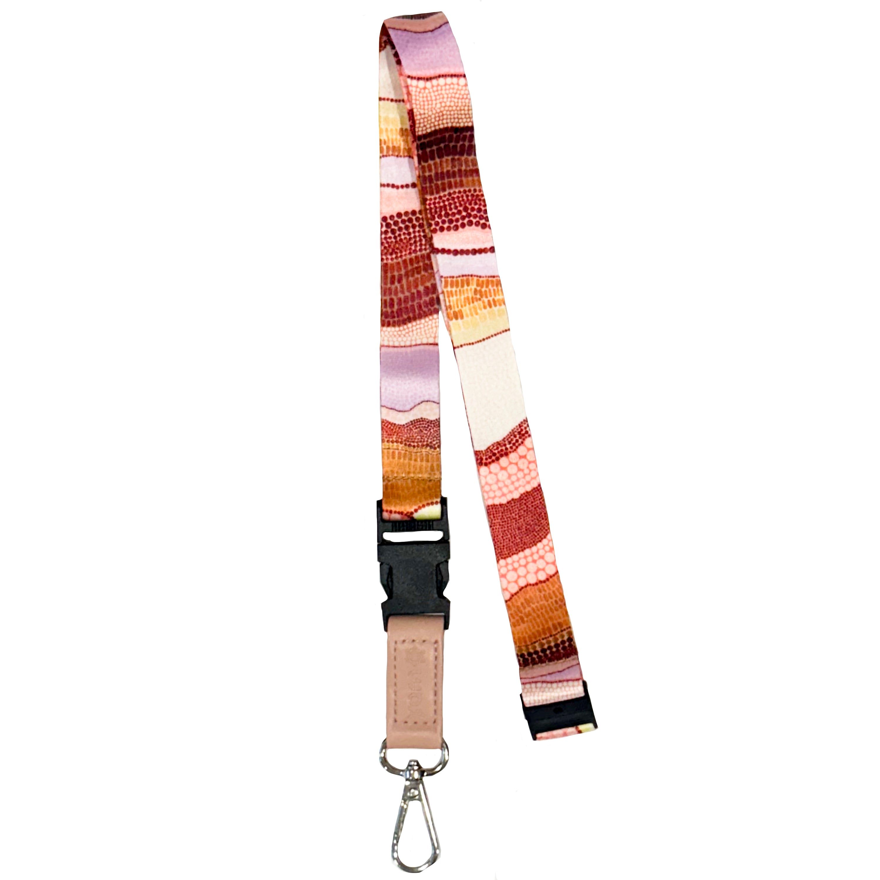 LANYARD - ABORIGINAL ART - BIRRAR, DESERT - AUSTRALIA, INDIGENOUS, SOUVENIR, GIFT