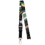 LANYARD - ABORIGINAL ART - BY THE WATERHOLE - AUSTRALIA, INDIGENOUS, SOUVENIR, GIFT