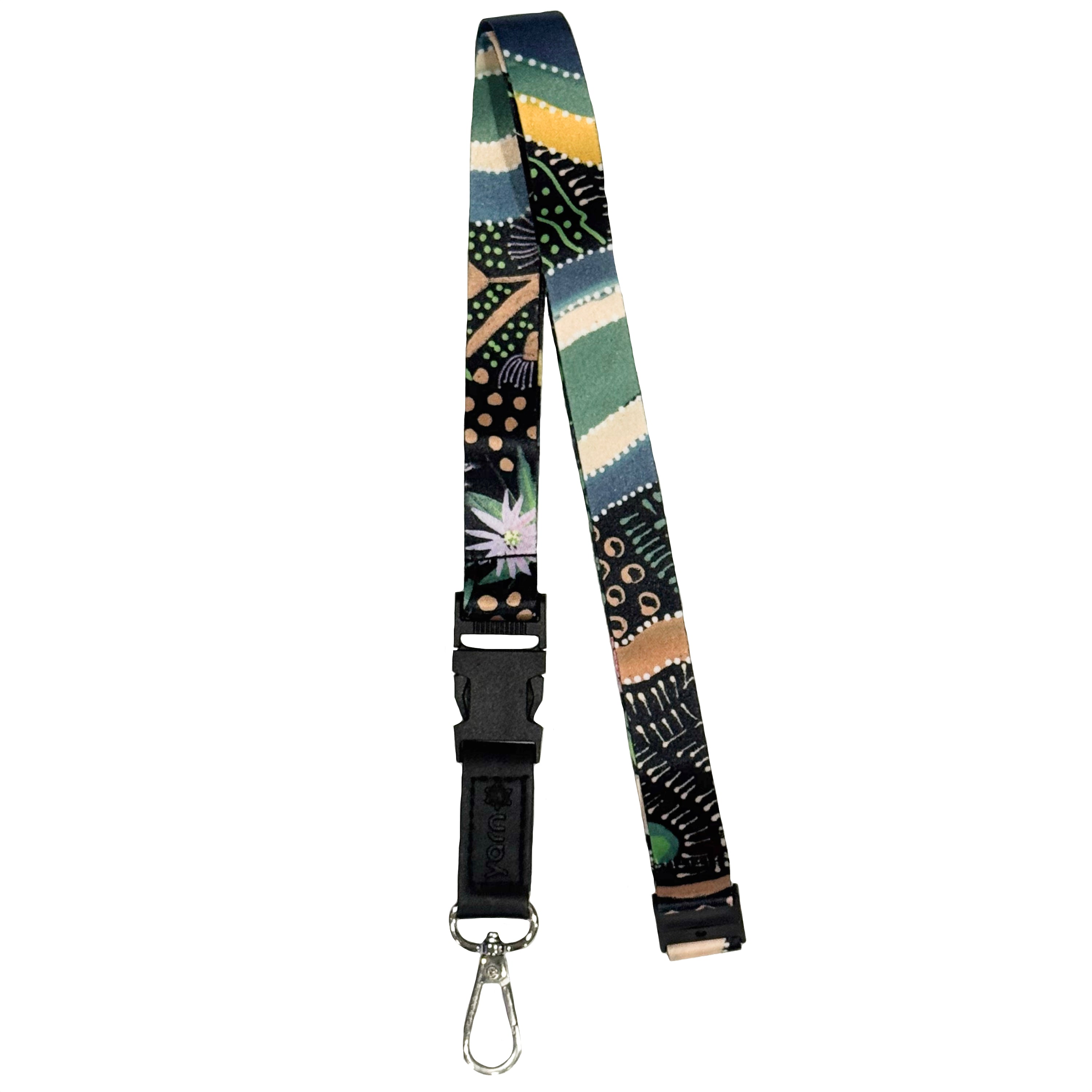 LANYARD - ABORIGINAL ART - BY THE WATERHOLE - AUSTRALIA, INDIGENOUS, SOUVENIR, GIFT