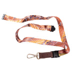 LANYARD - ABORIGINAL ART - CAMPFIRE - AUSTRALIA, INDIGENOUS, SOUVENIR, GIFT