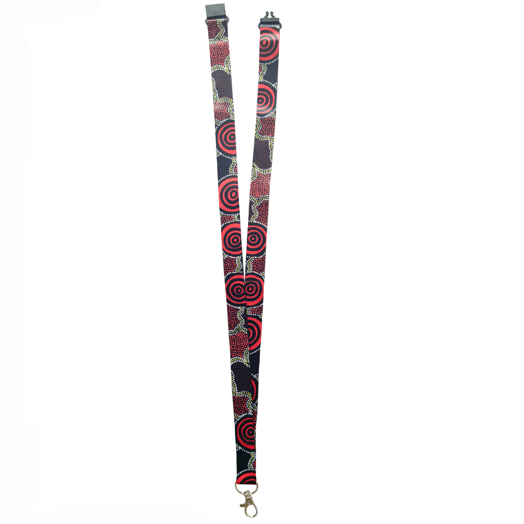 LANYARD - ABORIGINAL ART - DESERT CAMPS - AUSTRALIA, INDIGENOUS, SOUVENIR, GIFT