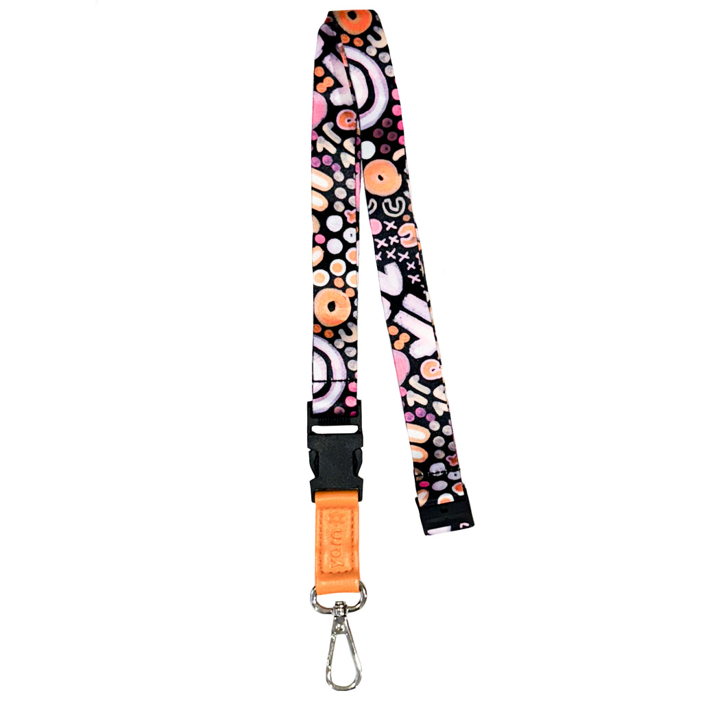 LANYARD - ABORIGINAL ART - EASTERN MAAR - AUSTRALIA, INDIGENOUS, SOUVENIR, GIFT