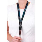 LANYARD & RETRACTABLE ID CARD HOLDER, CLIP - ABORIGINAL ART - FAMILY - AUSTRALIA, INDIGENOUS, SOUVENIR, GIFT