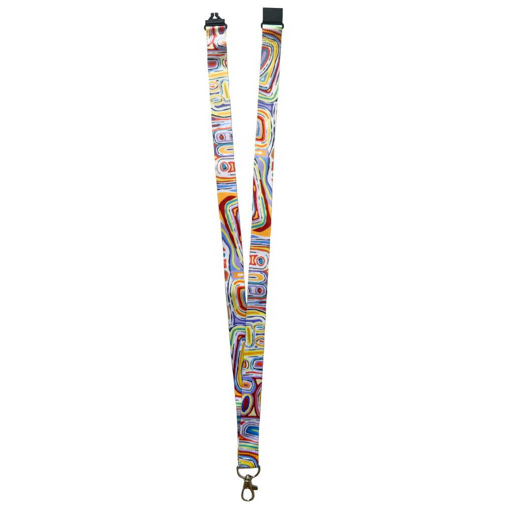 LANYARD - ABORIGINAL ART - FELICITY ROBERTSON - AUSTRALIA, INDIGENOUS, SOUVENIR, GIFT