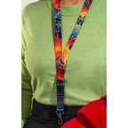 LANYARD - ABORIGINAL ART - FIRE SPIRIT PEOPLE - AUSTRALIA, INDIGENOUS, SOUVENIR, GIFT