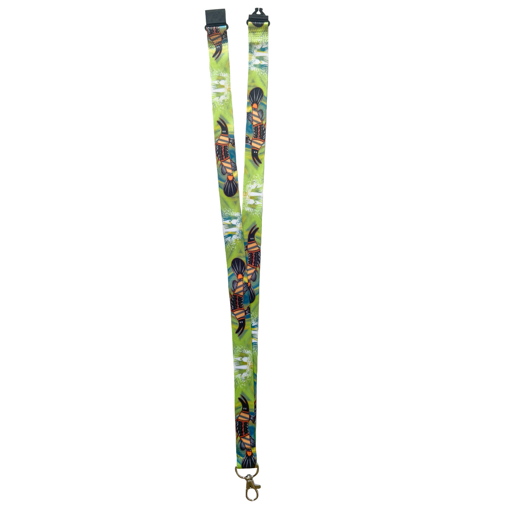 LANYARD - ABORIGINAL ART - FRESHWATER TOTEMS - AUSTRALIA, INDIGENOUS, SOUVENIR, GIFT