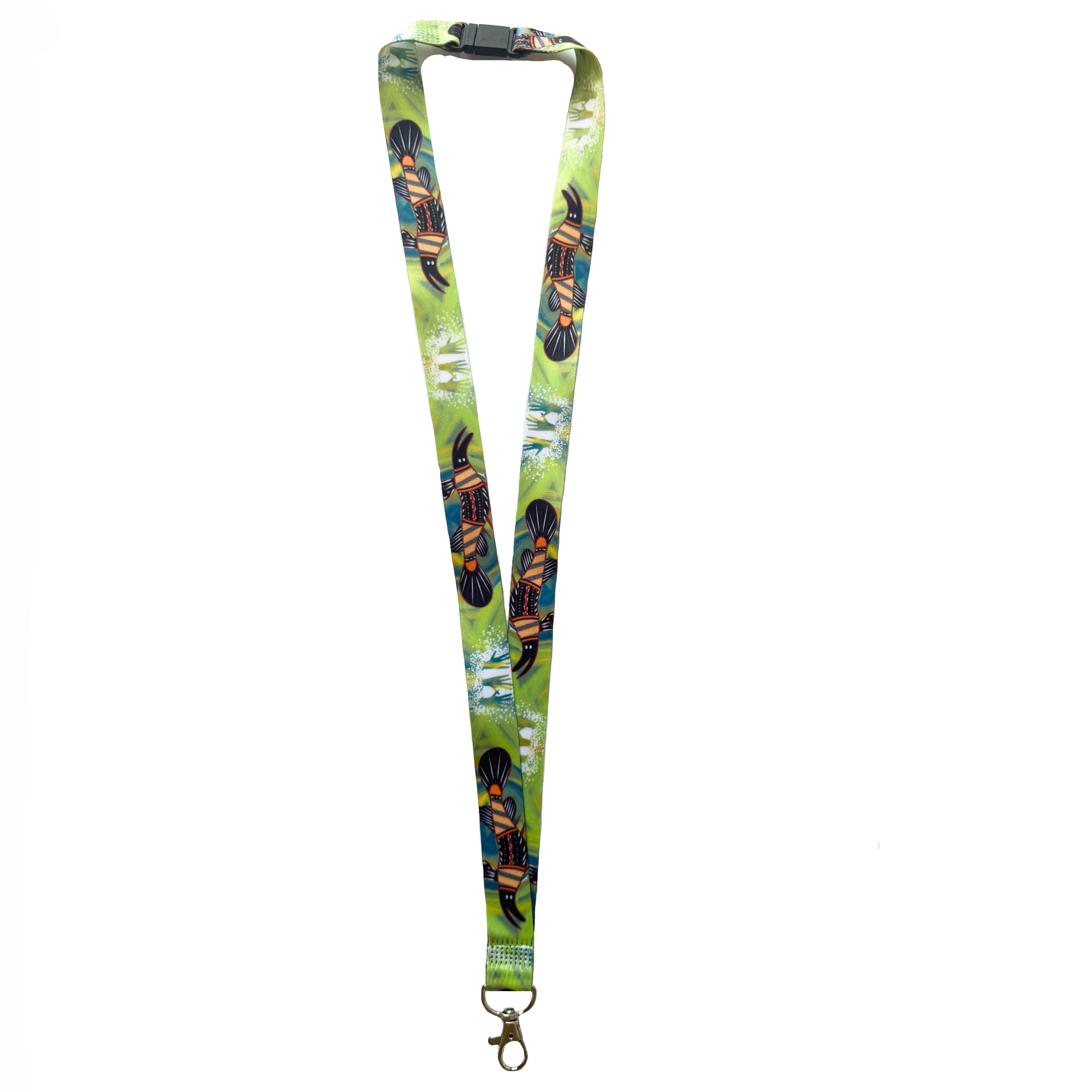 LANYARD - ABORIGINAL ART - FRESHWATER TOTEMS - AUSTRALIA, INDIGENOUS, SOUVENIR, GIFT
