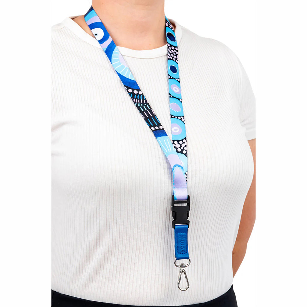 LANYARD & ID CARD HOLDER - ABORIGINAL ART - FUTURE DREAMING - AUSTRALIA, INDIGENOUS, SOUVENIR, GIFT
