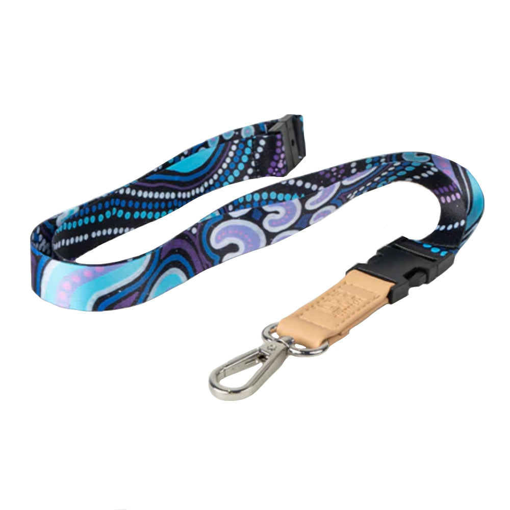LANYARD - ABORIGINAL ART - KOORROOKEE GRANDMOTHER - AUSTRALIA, INDIGENOUS, SOUVENIR, GIFT