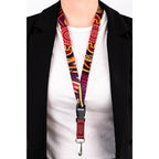 LANYARD - ABORIGINAL ART - MAROON WARRIOR - AUSTRALIA, INDIGENOUS, SOUVENIR, GIFT
