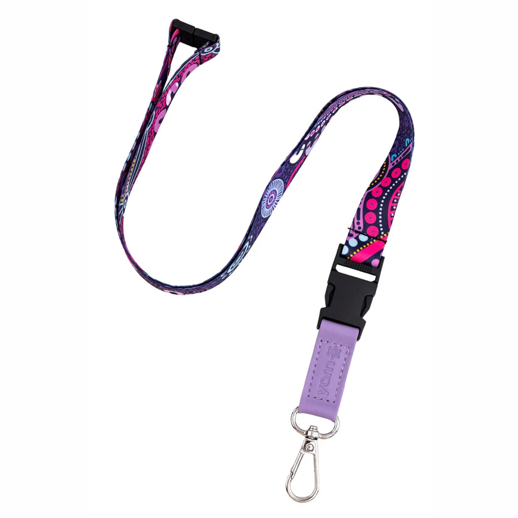 LANYARD - ABORIGINAL ART - MURU TO OUR BIRIWAL - AUSTRALIA, INDIGENOUS, SOUVENIR, GIFT