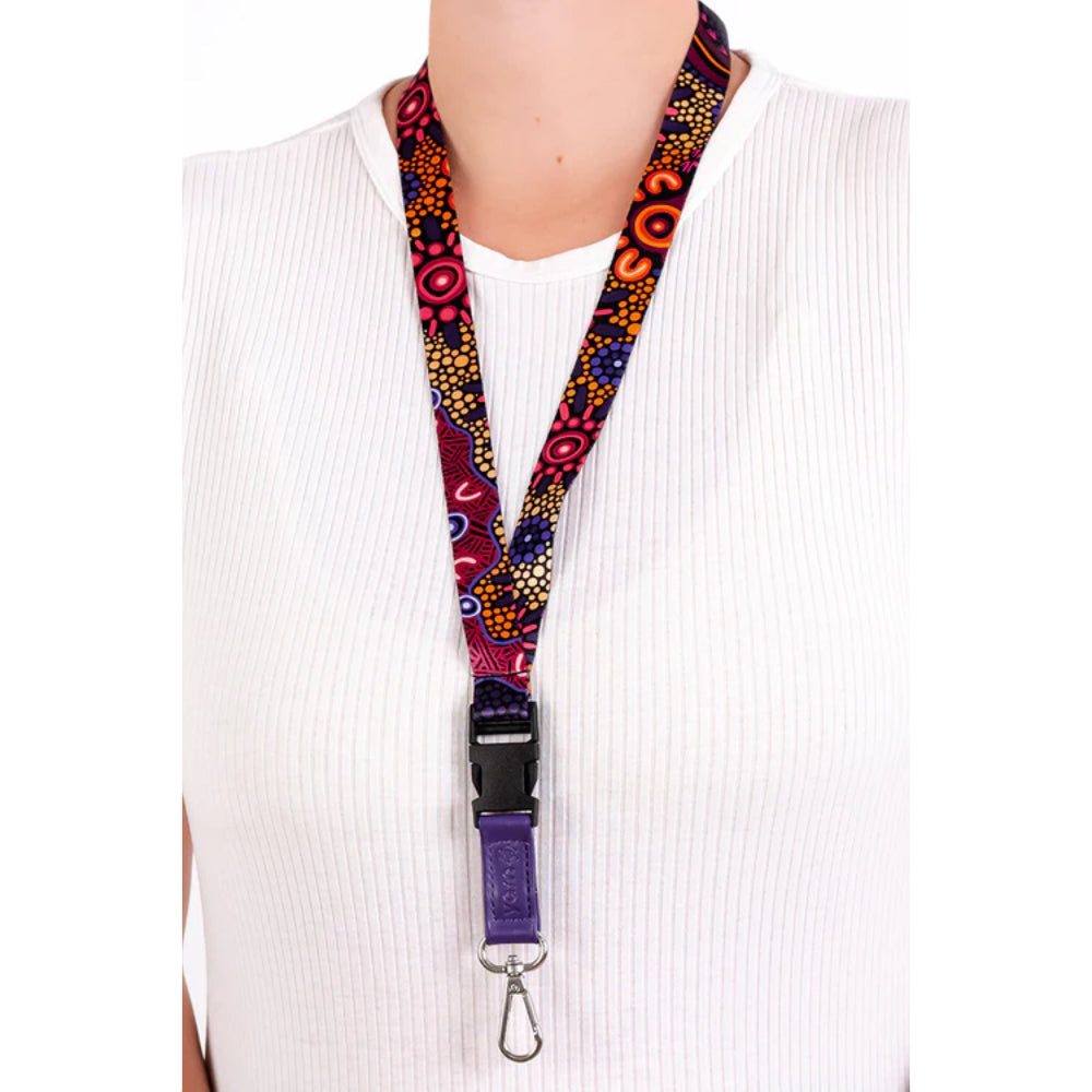 LANYARD - ABORIGINAL ART - NGABAAN - AUSTRALIA, INDIGENOUS, SOUVENIR, GIFT