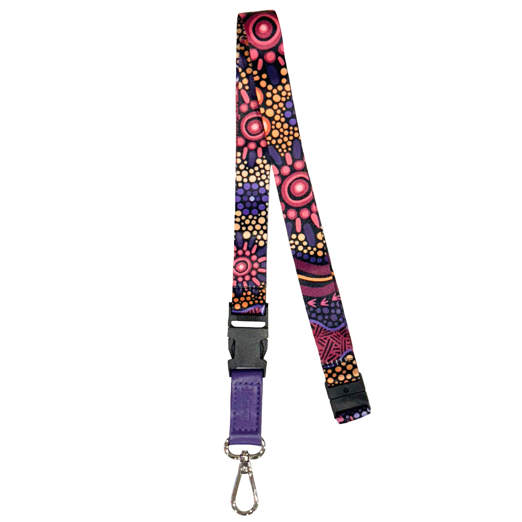 LANYARD - ABORIGINAL ART - NGABAAN - AUSTRALIA, INDIGENOUS, SOUVENIR, GIFT