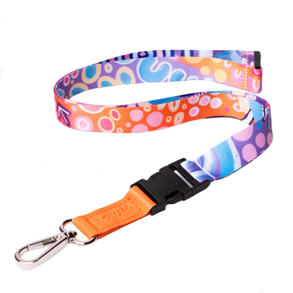 LANYARD - ABORIGINAL ART - NGOOTYOONG JOY - AUSTRALIA, INDIGENOUS, SOUVENIR, GIFT