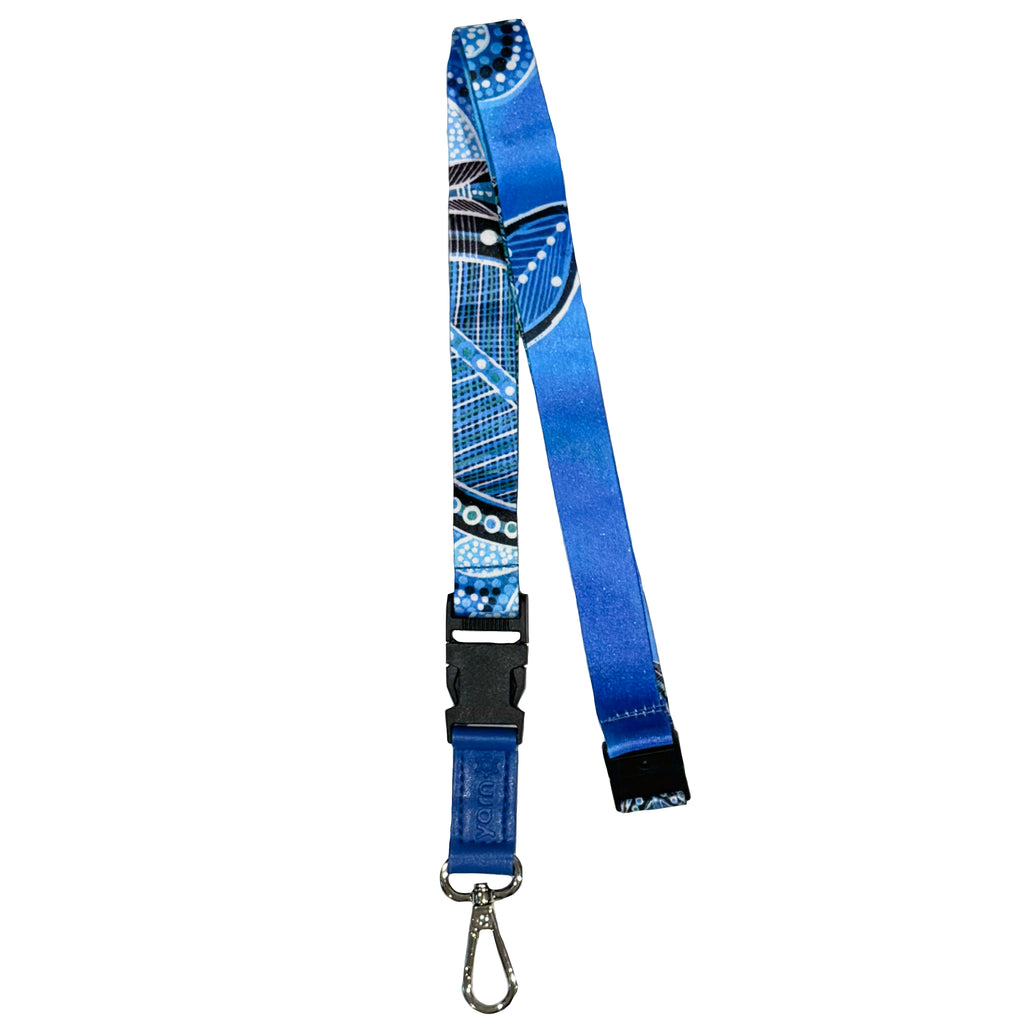 LANYARD - ABORIGINAL ART - OCEAN TURTLES - AUSTRALIA, INDIGENOUS, SOUVENIR, GIFT