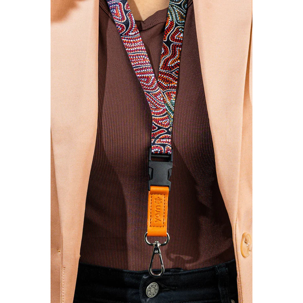 LANYARD - ABORIGINAL ART - OUR MANY TRIBES - AUSTRALIA, INDIGENOUS, SOUVENIR, GIFT