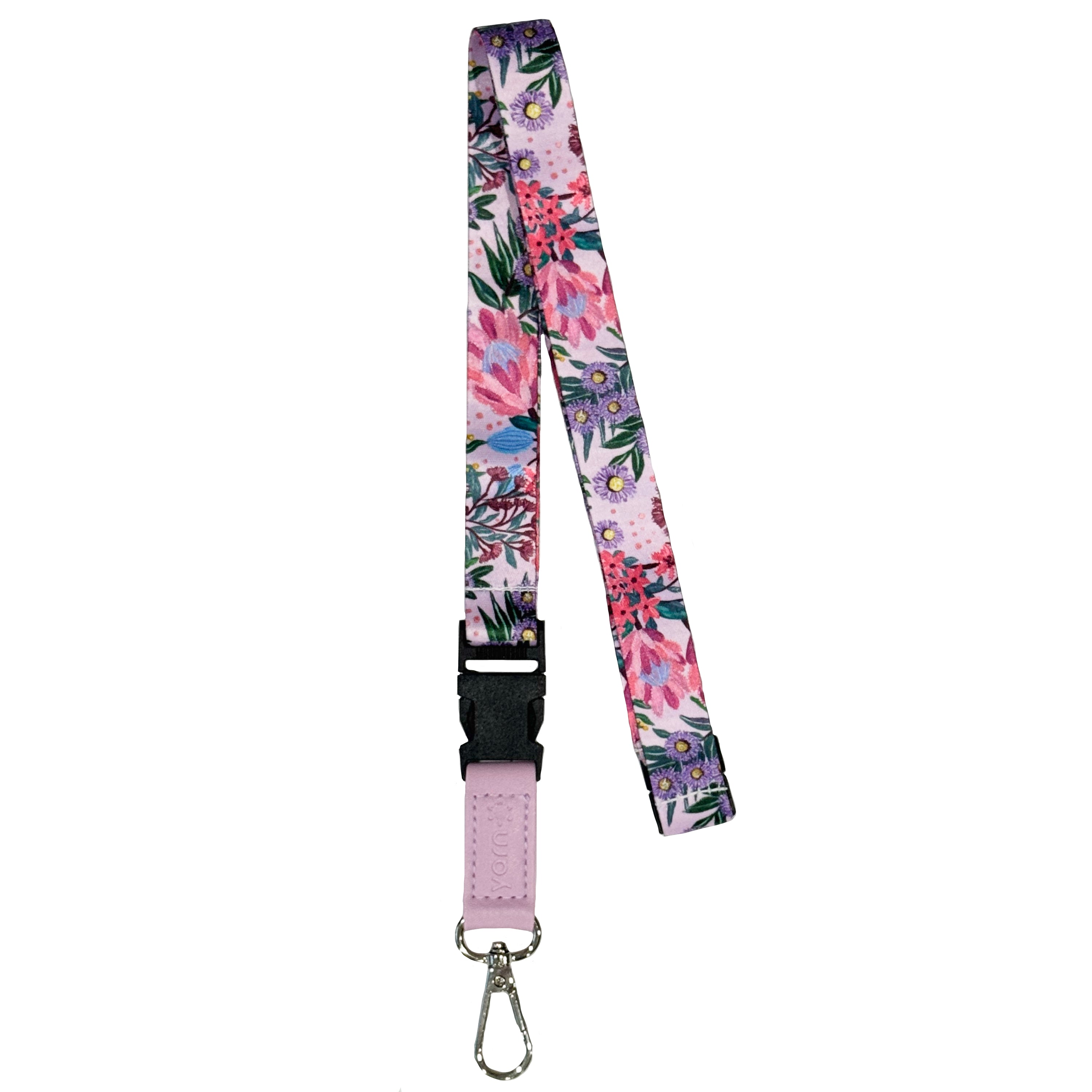 LANYARD - ABORIGINAL ART - PINK BANKSIA FLOWERS - AUSTRALIA, INDIGENOUS, SOUVENIR, GIFT