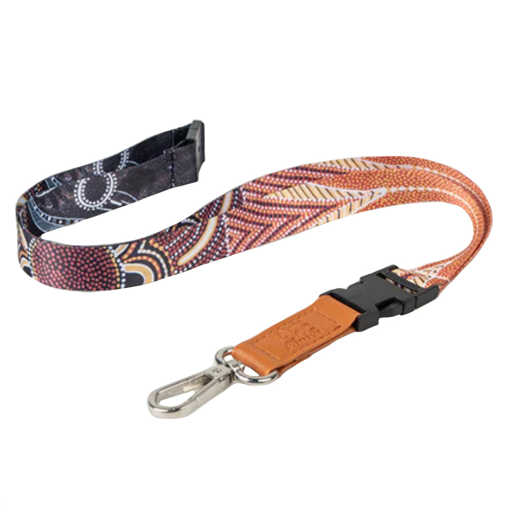 LANYARD - ABORIGINAL ART - RESPECTING OUR ELDERS - AUSTRALIA, INDIGENOUS, SOUVENIR, GIFT