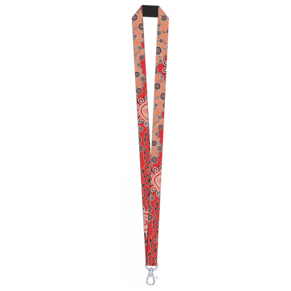 LANYARD - ABORIGINAL ART - THE GATHERING - AUSTRALIA, INDIGENOUS, SOUVENIR, GIFT