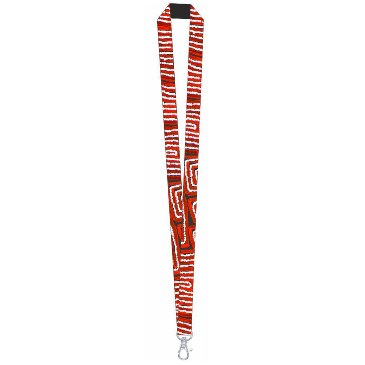 LANYARD - ABORIGINAL ART - THOMAS TJAPALTJARRI, RED - AUSTRALIA, INDIGENOUS, SOUVENIR, GIFT