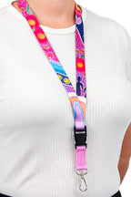 LANYARD & ID CARD HOLDER - ABORIGINAL ART - THRIVING TOGETHER - AUSTRALIA, INDIGENOUS, SOUVENIR, GIFT