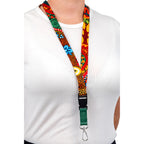 LANYARD & ID CARD HOLDER - ABORIGINAL ART- WURUNG BRANCHES - AUSTRALIA, INDIGENOUS, SOUVENIR, GIFT