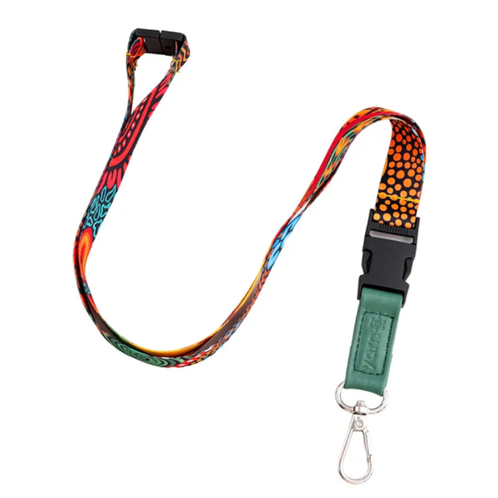 LANYARD - ABORIGINAL ART - WURUNG BRANCHES - AUSTRALIA, INDIGENOUS, SOUVENIR, GIFT