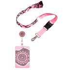 LANYARD & RETRACTABLE ID CARD HOLDER, CLIP - ABORIGINAL ART - BOOBIE SISTA - AUSTRALIA, INDIGENOUS, SOUVENIR, GIFT