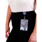 LANYARD & RETRACTABLE ID CARD HOLDER, CLIP - ABORIGINAL ART - OUR FUTURE TOGETHER - AUSTRALIA, INDIGENOUS, SOUVENIR, GIFT