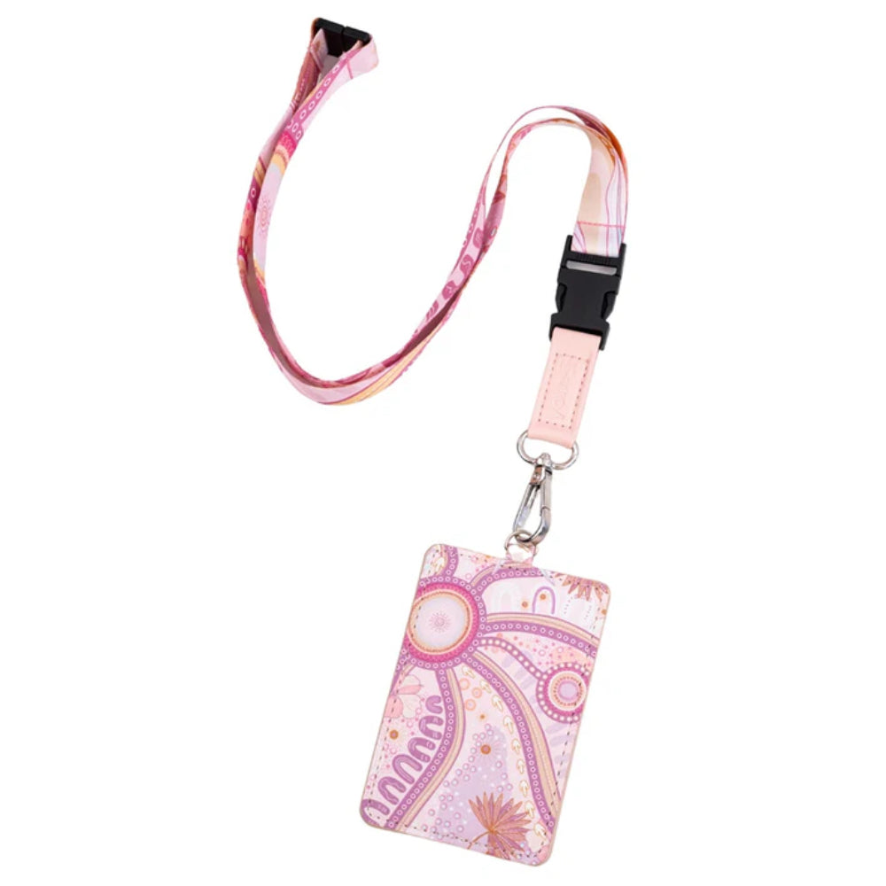 LANYARD & ID CARD HOLDER - ABORIGINAL ART - A BRIGHT FUTURE - AUSTRALIA, INDIGENOUS, SOUVENIR, GIFT