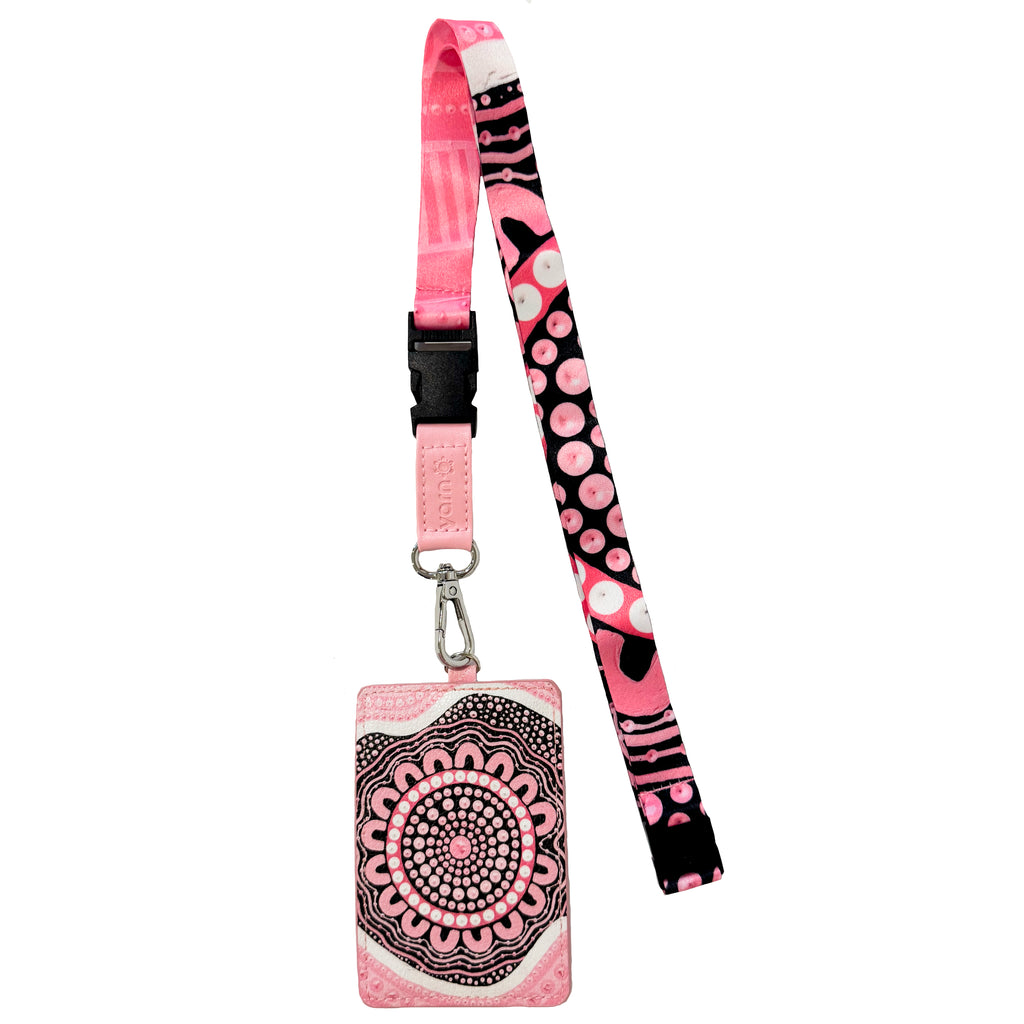 LANYARD & ID CARD HOLDER - ABORIGINAL ART - BOOBIE SISTA - AUSTRALIA, INDIGENOUS, SOUVENIR, GIFT